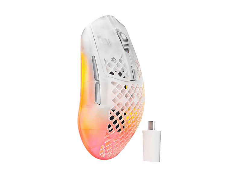 MOUSE STEELSERIES Aerox 3 WL Gen 2, Collegamento Wireless, Ingresso: Otticamente a mezzo LED, Risoluzione max 26000 dpi, Trasparente