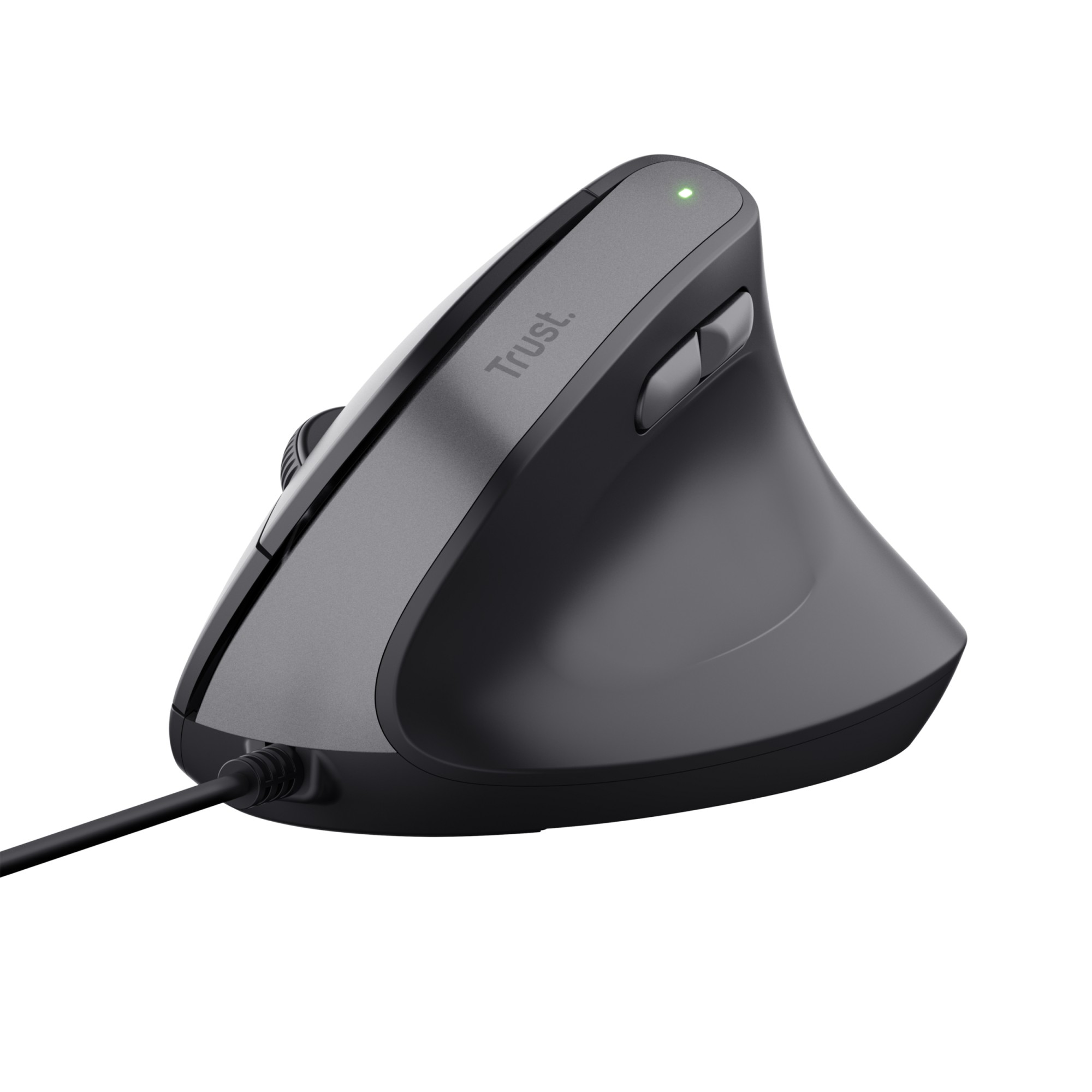 MOUSE TRUST BAYO II ERGON MOUSE, Collegamento USB, Ingresso: Otticamente a mezzo LED, Scrolling 2 direzioni, Risoluzione max 2400 dpi, forma ergonomica, Black