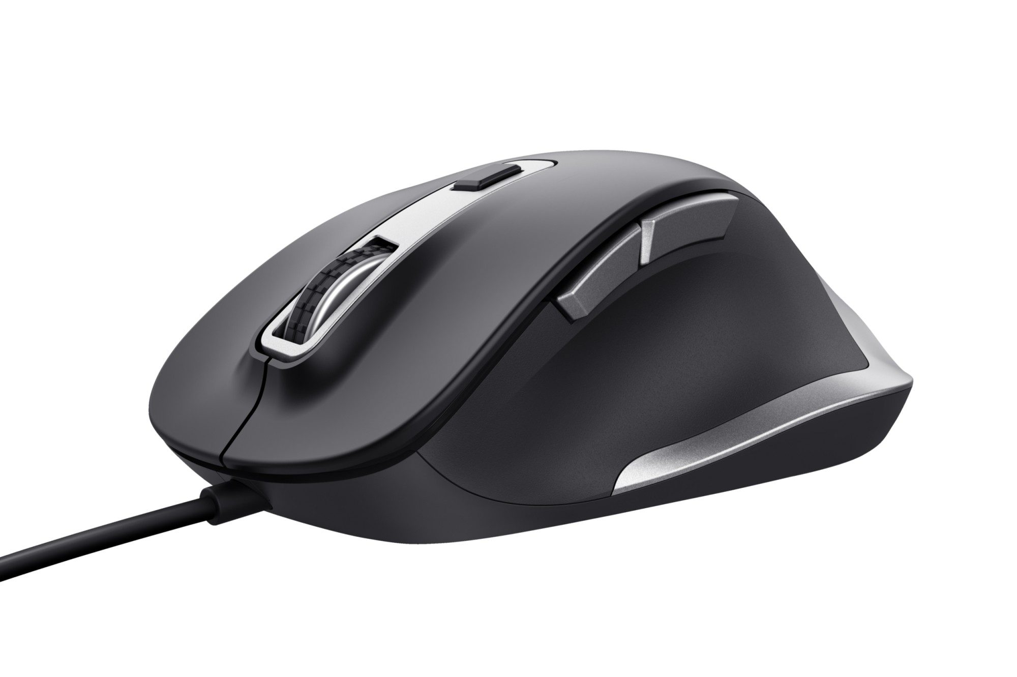 MOUSE TRUST FYDA ECO, Collegamento USB, Ingresso: Otticamente a diodi laser, Scrolling 2 direzioni, Risoluzione max 5000 dpi, forma ergonomica, Black/Grey