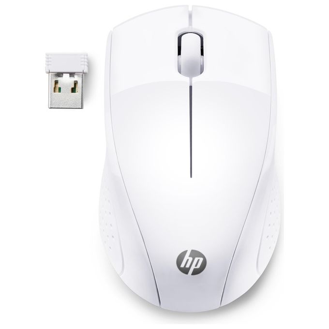 MOUSE WIRELESS HP 220, Collegamento Wireless, Ingresso: Otticamente a mezzo LED, Scrolling 2 direzioni, Risoluzione max 1300 dpi, White