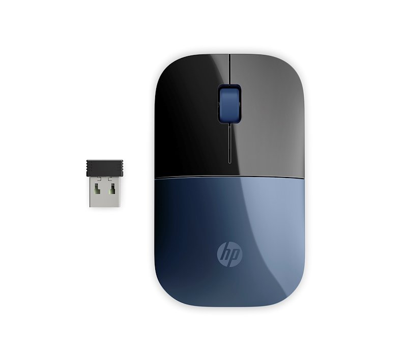 MOUSE WIRELESS HP Z3700, Collegamento Wireless, Ingresso: Otticamente a mezzo LED, Scrolling 2 direzioni, Risoluzione max 1200 dpi, Lumiere Blue