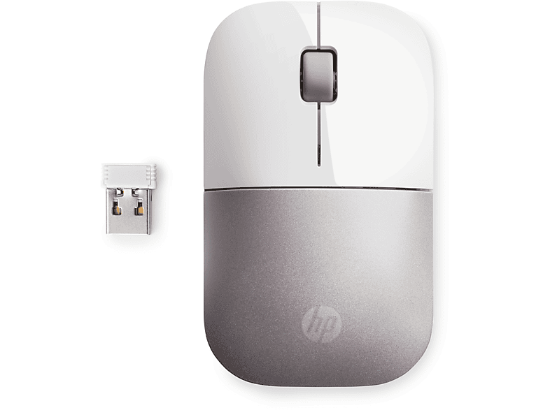 MOUSE WIRELESS HP Z3700, Collegamento Wireless, Ingresso: Otticamente a mezzo LED, Risoluzione max 1200 dpi, Bianco e Rosa