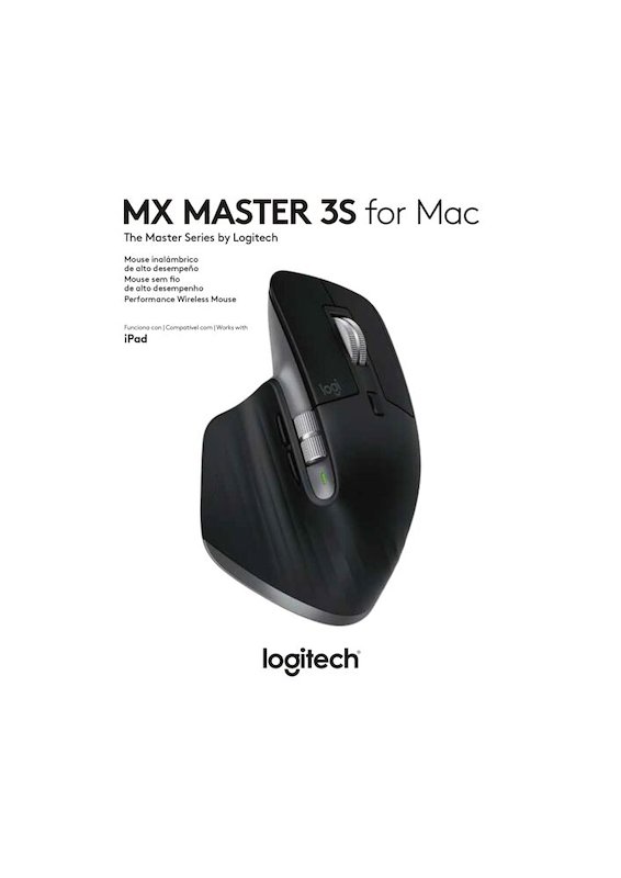MOUSE WIRELESS LOGITECH MX MASTER 3S MAC SPACE GR, Collegamento Bluetooth, Ingresso: Otticamente a diodi laser, Scrolling 2 direzioni, Risoluzione max 8000 dpi, forma ergonomica, GRIGIO