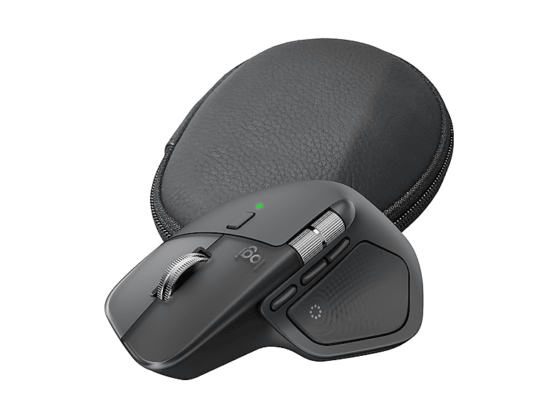 MOUSE WIRELESS LOGITECH Mx Master 4 con Custodia , Collegamento Bluetooth, Ingresso: Otticamente a diodi laser, Scrolling direzioni, Risoluzione max 1000 dpi, forma ergonomica, Graphite