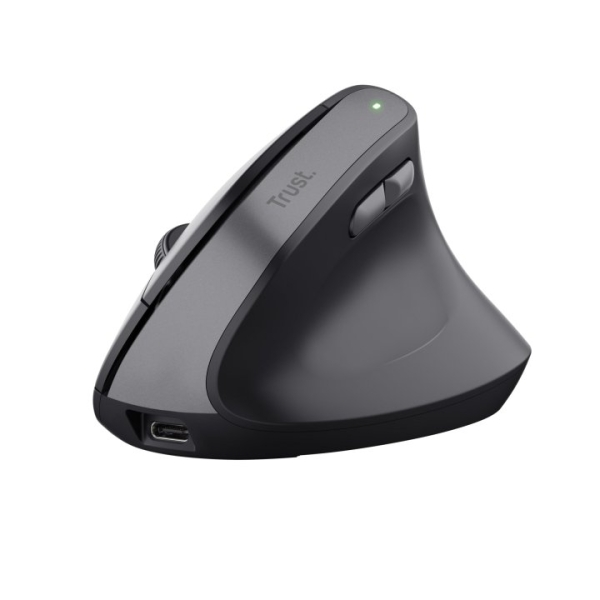 MOUSE WIRELESS TRUST BAYO II ERGO WRL MOUSE, Collegamento Wireless, Ingresso: Otticamente a diodi laser, Scrolling 2 direzioni, Risoluzione max 2400 dpi, forma ergonomica, Black