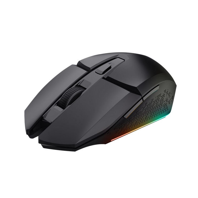 MOUSE WIRELESS TRUST GXT110 FELOX WRLS MOUSE, Collegamento Wireless, Ingresso: Otticamente a diodi laser, Scrolling 2 direzioni, Risoluzione max 4800 dpi, forma ergonomica, Black
