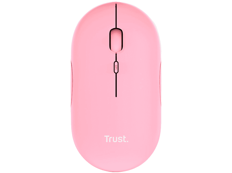 MOUSE WIRELESS TRUST PUCK WRL RCHR PNK, Collegamento Wireless, Ingresso: Otticamente a mezzo LED, Scrolling 2 direzioni, Risoluzione max 1600 dpi, Pink
