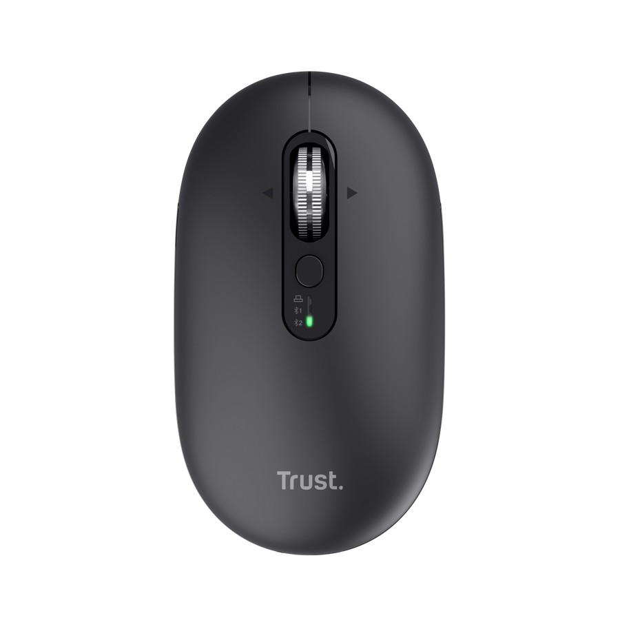 MOUSE WIRELESS TRUST SERON HYPSCROLL SLIM WRLS BLK, Collegamento Wireless / Bluetooth, Ingresso: Otticamente a diodi laser, Scrolling 4 direzioni, Risoluzione max 3200 dpi, Black