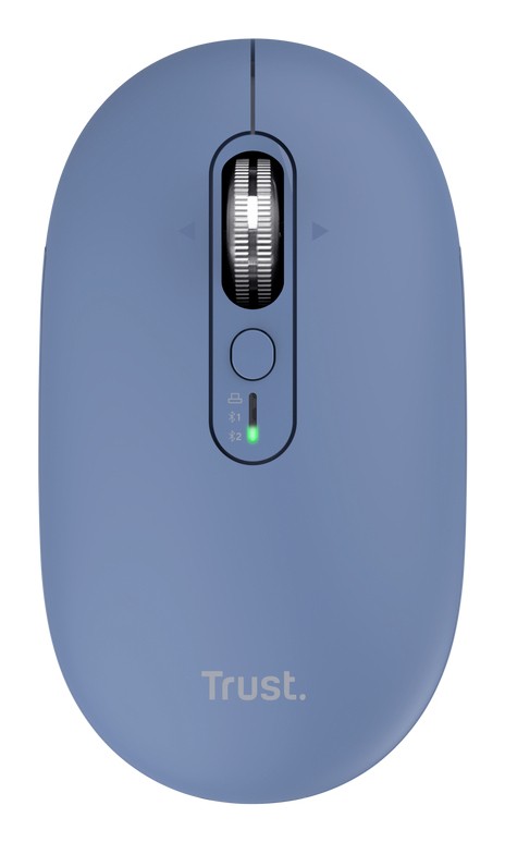 MOUSE WIRELESS TRUST SERON HYPSCROLL SLIM WRLS BLU, Collegamento Wireless / Bluetooth, Ingresso: Otticamente a diodi laser, Scrolling 4 direzioni, Risoluzione max 3200 dpi, Blue