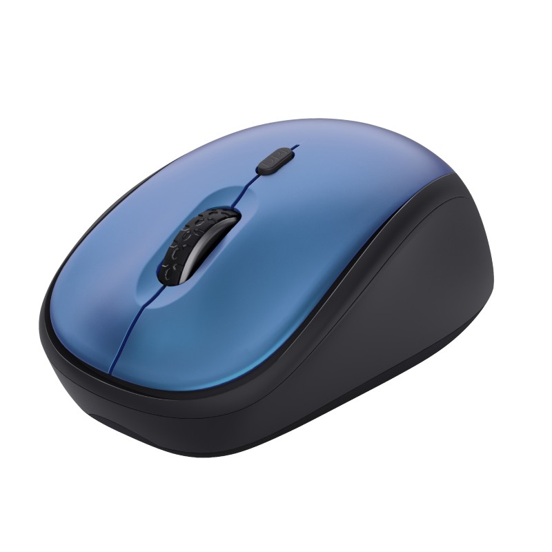 MOUSE WIRELESS TRUST YVI+ WRLS MOUSE, Collegamento Wireless, Ingresso: Otticamente a diodi laser, Scrolling 2 direzioni, Risoluzione max 1600 dpi, Blue