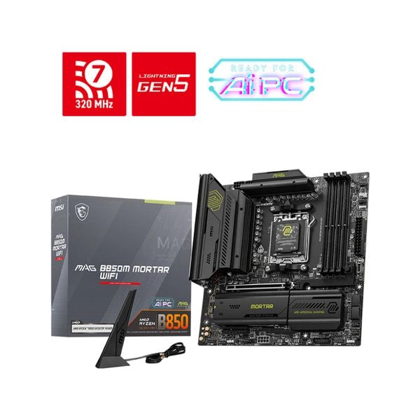Msi mag b850m mortar wifi scheda madre amd b850 socket am5 micro atx