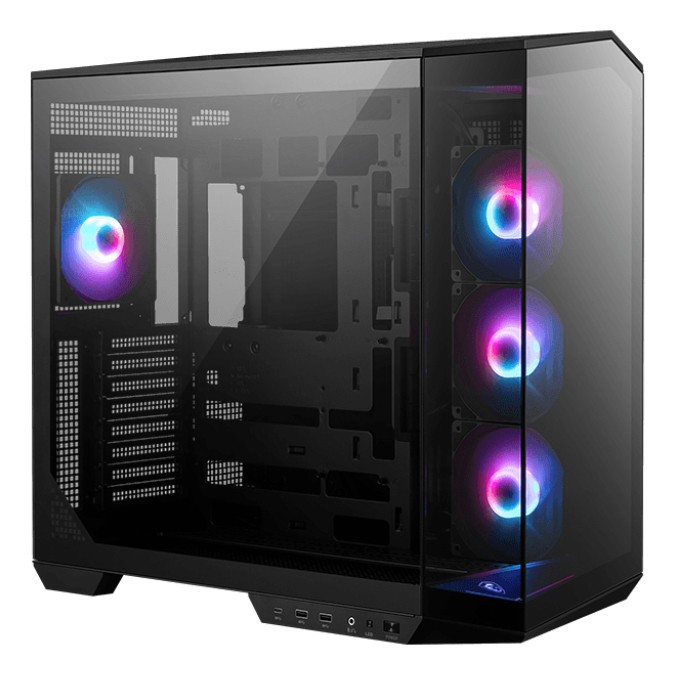 Msi Mag Pano 100R Pz Global 2Xusb 3.2 Gen 1 1Xusb 3.2 Gen2 Type-C 3X120Mm Argb Reverse Blade Fan