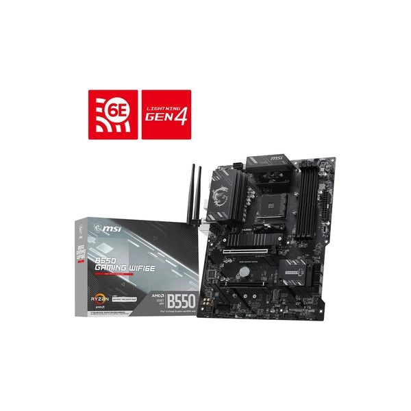 Msi mb b550 gaming wifi6e, b550, am4, 4ddr4, 2pci-ex16, 1pci-ex1, 2m.2, 6sata3, 2usb10g,5u - 911-7C56-095