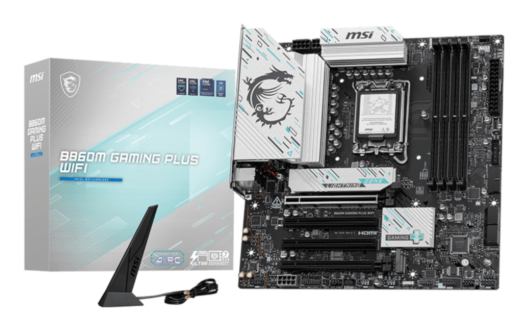 Msi Mb Intel B860M Gaming Plus Wifi M-Atx Ddr5 1Pci-Ex16 1Pci-Ex4 2Pci-Ex1 4Sata3