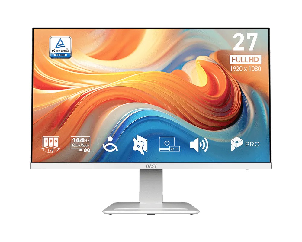 Msi Monitor 27 Led Ips Fhd 16:9 144Hz 1Ms Hdmi/Dp/Vga Multimediale Bianco Msi Monitor 27 Led Ips Fhd 16:9 144Hz 1Ms Hdmi/Dp/Vga Multimediale Bianco