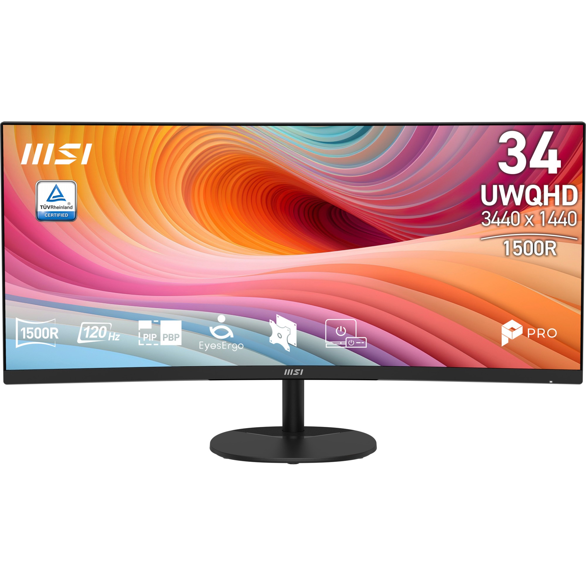 Msi Monitor Curvo 34 Led Va Uwqhd 21:9 1500R 120Hz 1Ms Msi Monitor Curvo 34 Led Va Uwqhd 21:9 1500R 120Hz 1Ms