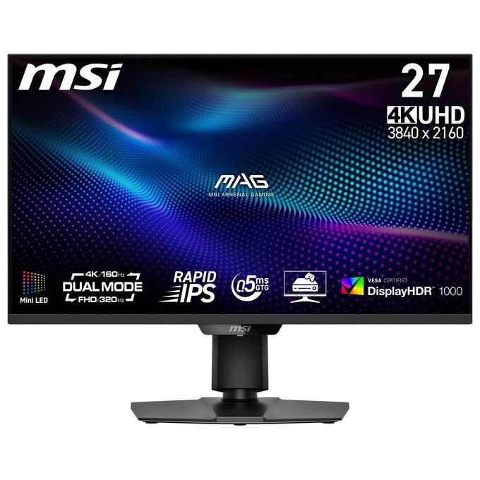 MSI monitor gaming MAG 274UPDF E16M 9S6-3CF09H-010 27 pollici 4K UHD Mini-LED Rapid IPS 160Hz 0,5ms DisplayHDR 1000 HDMI 2.1 MSI monitor gaming MAG 274UPDF E16M 9S6-3CF09H-010 27 pollici 4K UHD Mini-LED Rapid IPS 160Hz 0,5ms DisplayHDR 1000 HDMI 2.1