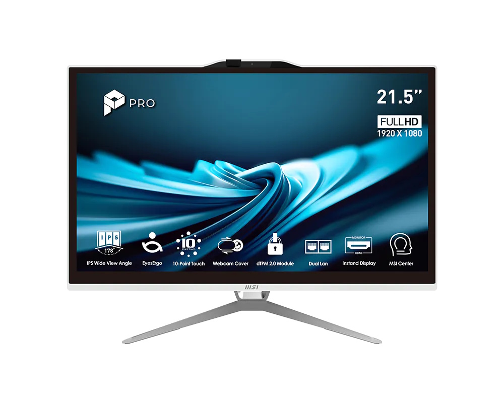 MSI PC AIO 215 WHITE TOUCH i5-14400 16GB 512GB SSD WIN 11 PRO