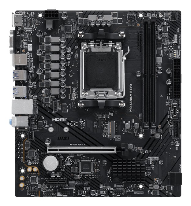 MSI PRO A620AM-B EVO AMD A620A Socket AM5 ATX