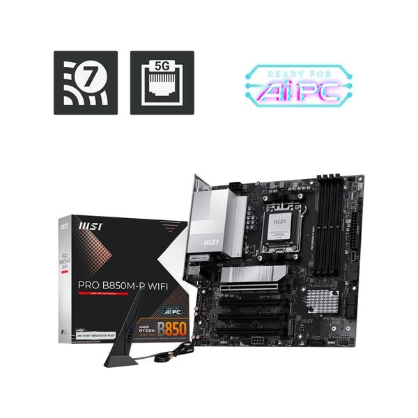 Msi pro b850m-p wifi scheda madre amd b850 socket am5 micro atx - 911-7E71-001 Msi pro b850m-p wifi scheda madre amd b850 socket am5 micro atx - 911-7E71-001