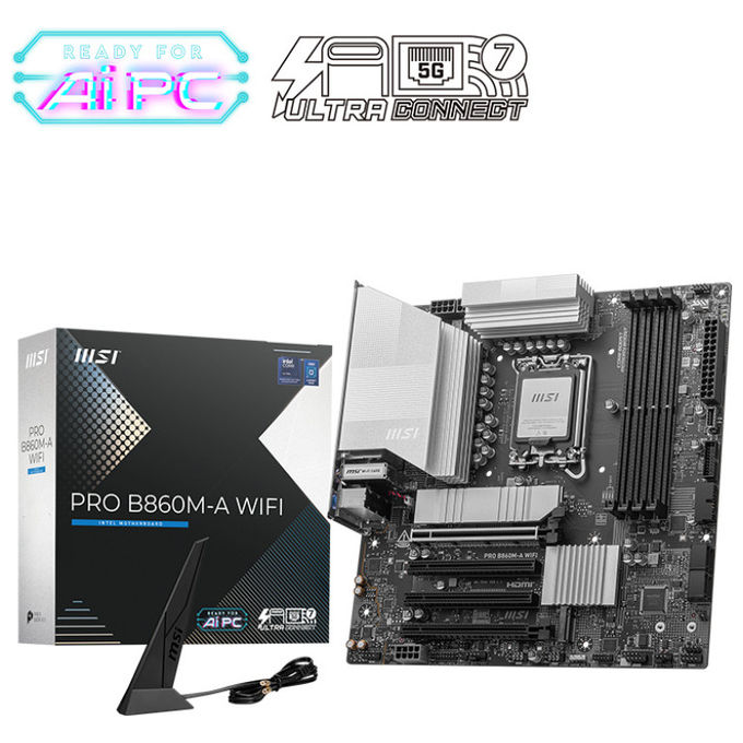 MSI PRO B860M-A WIFI Scheda Madre micro ATX Intel B860 LGA 1851 DDR5 Wi-Fi componenti PC