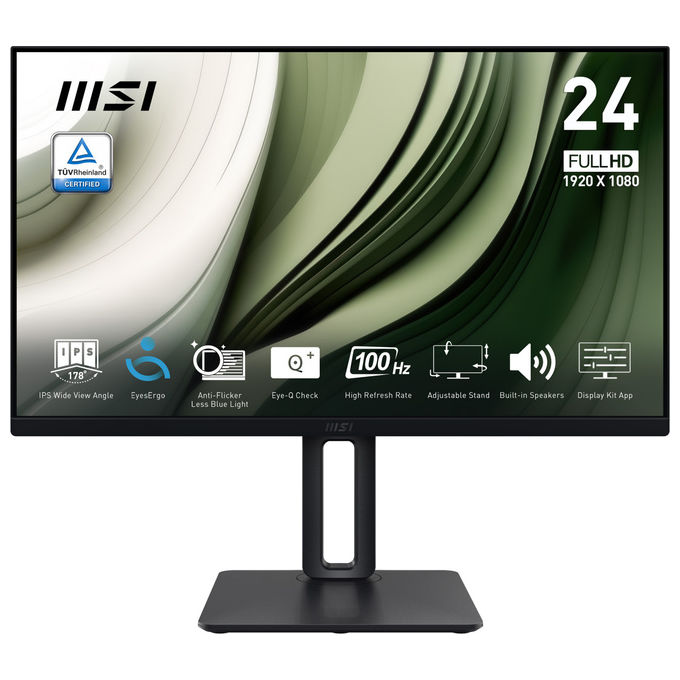 MSI PRO MP245PG Monitor PC 23,8'' IPS Full HD 1920x1080 100Hz 1ms Pivot Regolazione Altezza HDMI DisplayPort colore Nero MSI PRO MP245PG Monitor PC 23,8'' IPS Full HD 1920x1080 100Hz 1ms Pivot Regolazione Altezza HDMI DisplayPort colore Nero