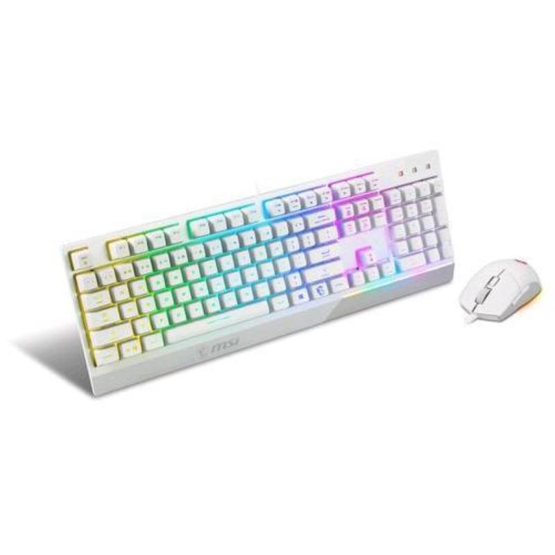 Msi vigor gk30 combo white tastiera mouse incluso usb qwerty italiano bianco
