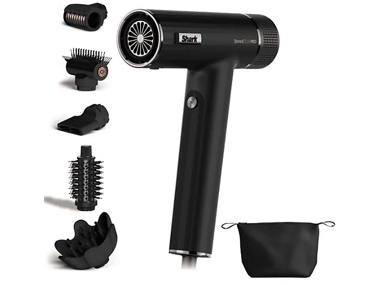 Multi Styler SHARK SPEEDSTYLE PRO 5 IN 1, Potenza massima 1750 W, in Altro rivestimento, Temperatura max 100 °C, 3 temperature, Tecnologia a ioni, Nero