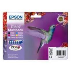 Multipack 6 cartucce EPSON Colibrì (T0807) Nero, Giallo, Ciano, Magenta, Ciano chiaro, Magenta chiaro