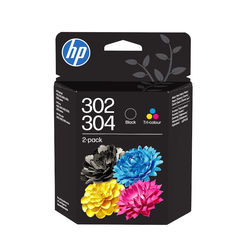 Multipack cartucce HP 302+304 Tricromia (B82L1AE) Nero, Giallo, Ciano, Magenta