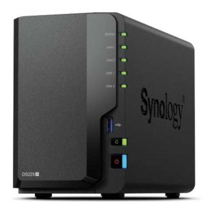 Nas synology ds225+ 2hd 3.5/2.51p lan rj45/1gbe/2p usb3.0