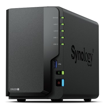 Nas Synology Ds225+ 2Hd 3.5/2.51P Lan Rj45/1Gbe/2P Usb3.0