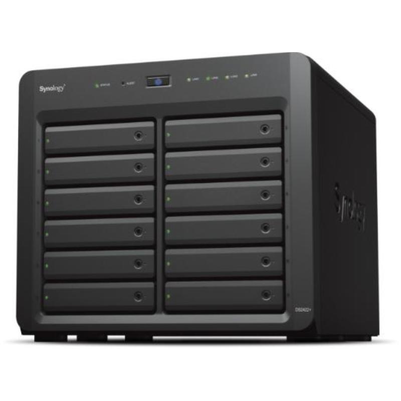 Nas tower synology ds2422+ 12xhdd nohdd 3.5``/2.5`` sata 4p 1gbe 4gb ram cpu 4c 2.2 ghz amd ryzen v1500b
