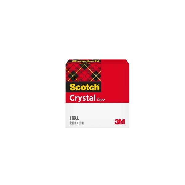 Nastro adesivo Scotch Crystal - 19 mm x 66 m - Colore trasparente
