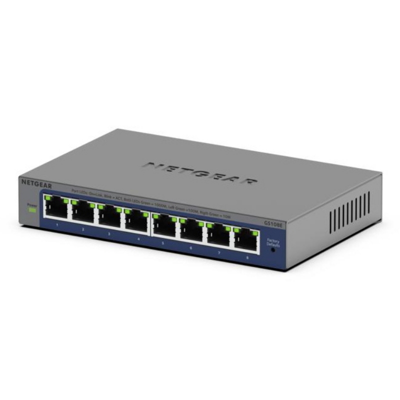 Netgear gs108ev4 non gestito l2/l3 gigabit ethernet (10/100/1000) grigio