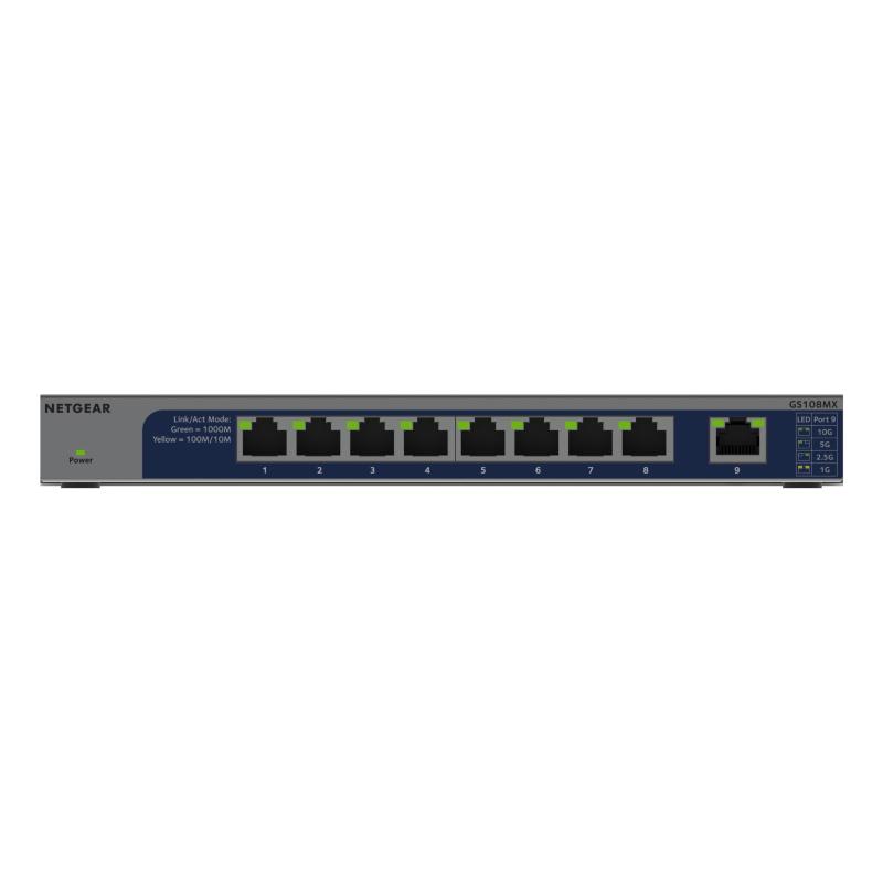 Netgear gs108mx-100eus switch di rete non gestito l2 gigabit ethernet (10/100/1000) montaggio da desktop/parete Netgear gs108mx-100eus switch di rete non gestito l2 gigabit ethernet (10/100/1000) montaggio da desktop/parete