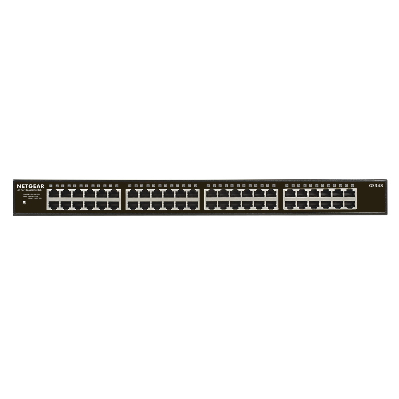 Netgear gs348 non gestito gigabit ethernet (10/100/1000) 1u nero