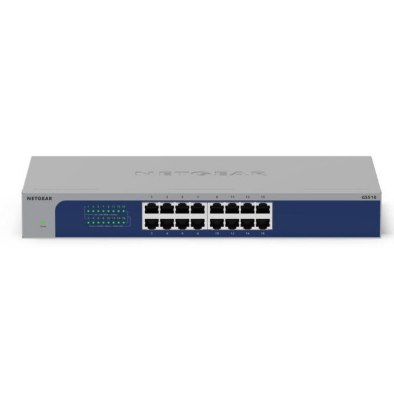 Netgear gs516-300eus switch di rete non gestito gigabit ethernet (10/100/1000) supporto power over ethernet (poe) grigio Netgear gs516-300eus switch di rete non gestito gigabit ethernet (10/100/1000) supporto power over ethernet (poe) grigio