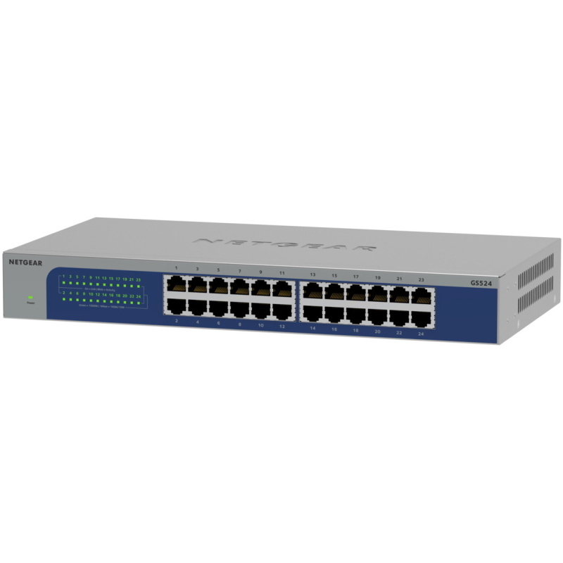 Netgear gs524-300eus switch di rete non gestito gigabit ethernet (10/100/1000) grigio