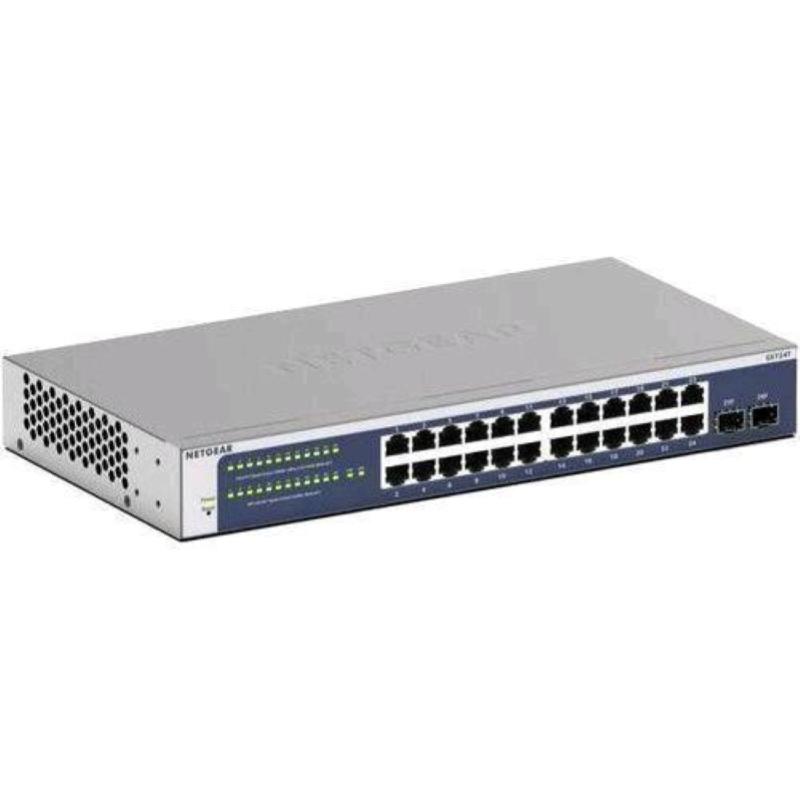 Netgear gs724t-600eus switch gestito 24 porte gigabit smart 2 x combo sfp montabile su rack