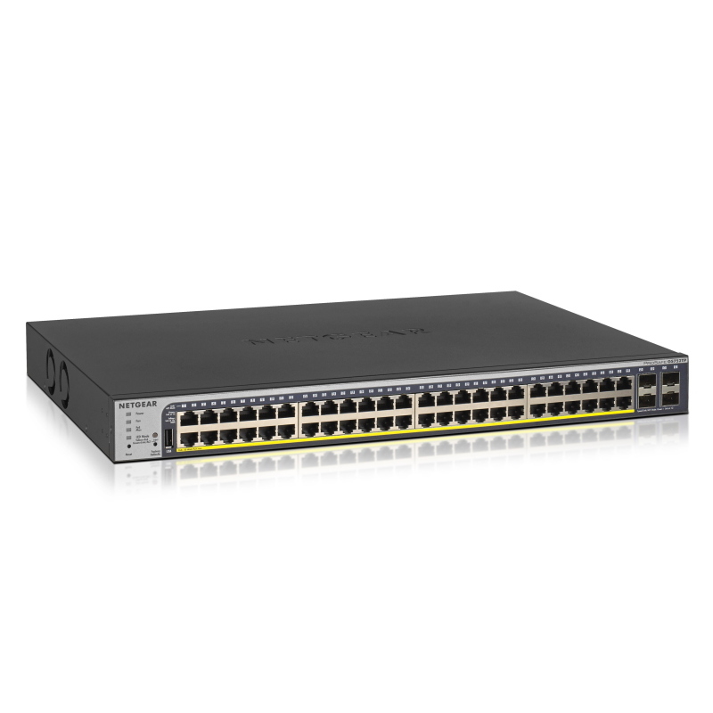 Netgear gs752tp-300eus switch di rete gestito l2/l3/l4 gigabit ethernet (10/100/1000) supporto power over ethernet (poe) 1u nero