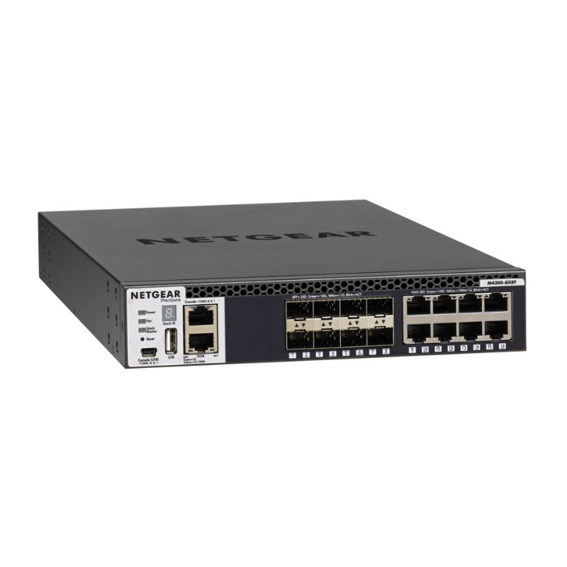 Netgear m4300-8x8f gestito l3 10g ethernet (100/1000/10000) 1u nero Netgear m4300-8x8f gestito l3 10g ethernet (100/1000/10000) 1u nero