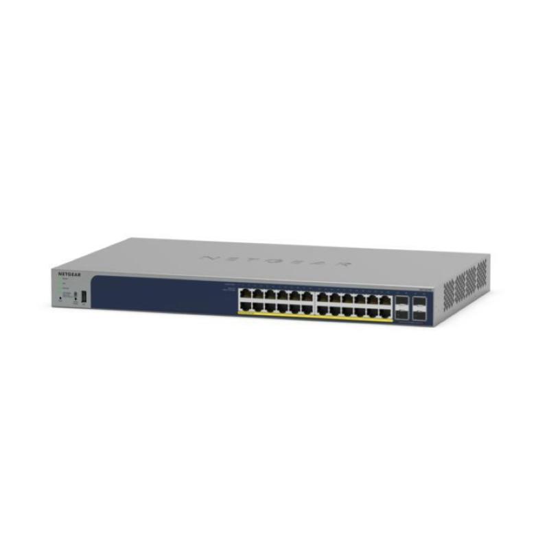 Netgear smart gs728tpp-300eus switch gestito l3 - 24 x 10/100/1000 (poe+) + 4 x sfp poe+ (720 w) montabile su rack
