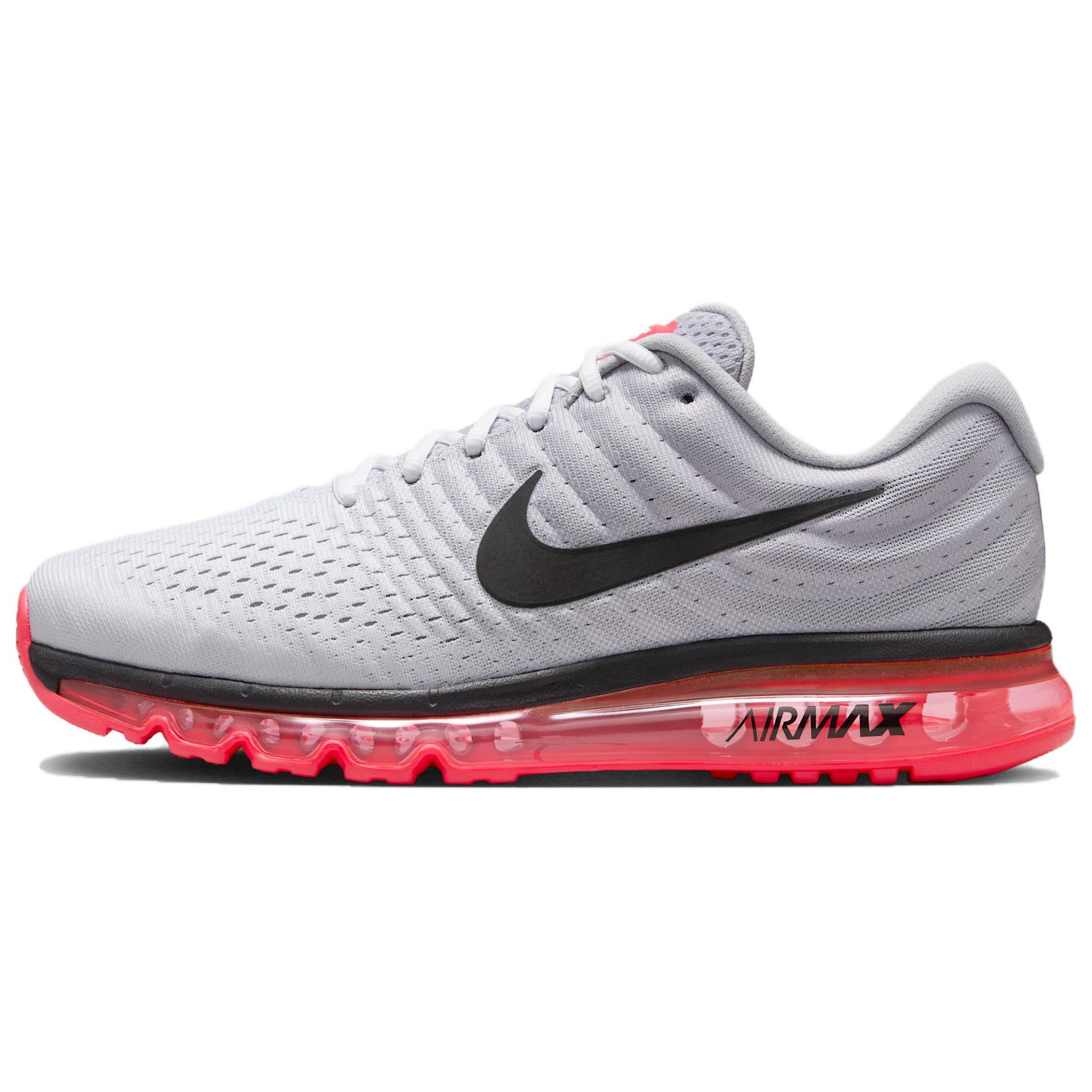 Nike Air Max 2017 Grigio Lupo Hot Punch Scarpe da Ginnastica da Uomo Bianco Nero 849559-106 45 gray