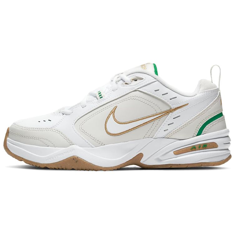 Nike Air Monarch IV Bianco Verde Fortunato Oro Scarpe da Ginnastica da Uomo Grigio Fantasma Oro Metallizzato 415445-103 40.5 white