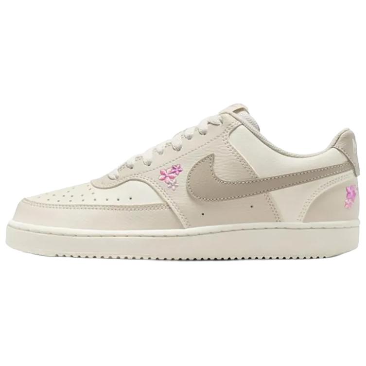 Nike Court Vision Low SE Sneakers da Donna Cucite Floreali Crema IV5530-101 40.5 white