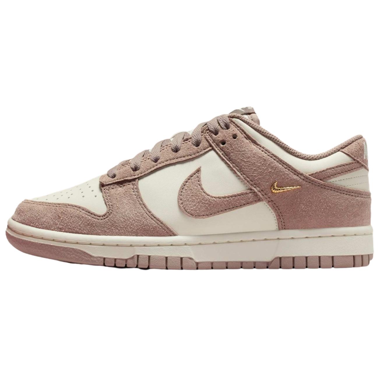 Nike Dunk Low Malt Mini Swoosh Sneakers da Donna Marrone Vela Oro Metallizzato IB4417-105 40.5 gray