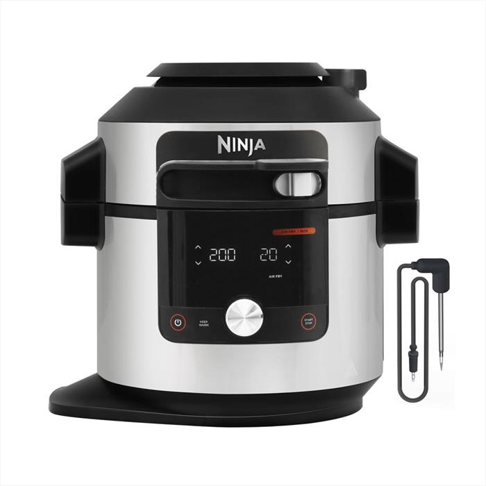 NINJA MULTICOOKER 14IN1 OL750EU BOLLITORE, 1760 W, capacità ciotola 7,5 l, Nero/Acciaio