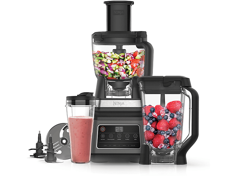 NINJA ROBOT DA CUCINA BN800EU CUCINA, 1200 W, capacità ciotola 2,1 l, Nero