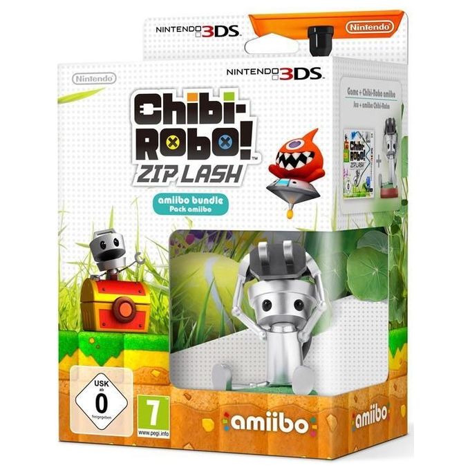 Nintendo 0045496529215 Chibi-Robo! Zip Lash Bundle Videogioco Platform 2D Nintendo 3DS con Amiibo Chibi-Robo
